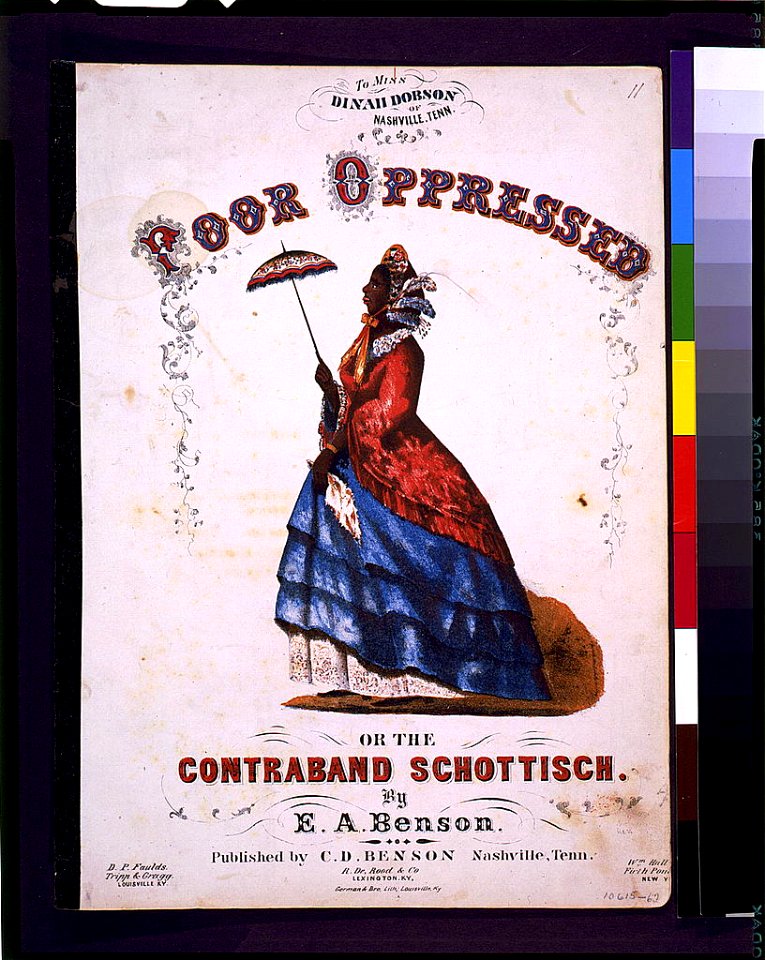 Poor oppressed or the contraband Schottisch, by E.A. Benson - German & Bro. lith., Louisville, Ky. LCCN93503168