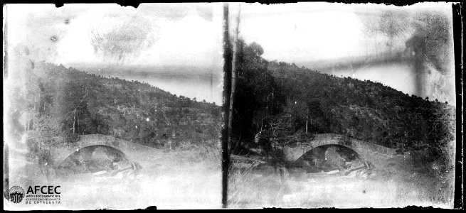 Pont sobre la ribera de Cal Bisbe a Viver i Serrateix (AFCEC TORRAS B 04680)