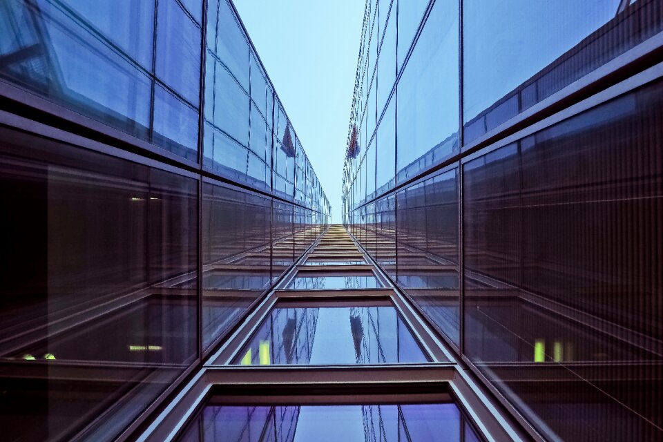 City reflection futuristic