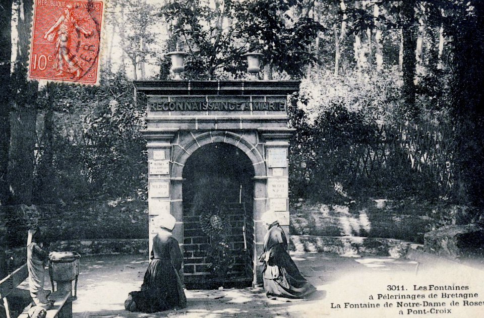 Pont-Croix la fontaine de Notre-Dame de Roscudon 1910