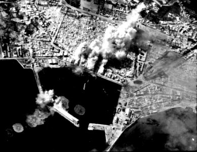 Port of Sousse under attack c1943
