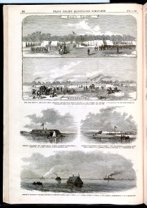 Port Royal Island - 1. Camp Saxton (Smith's plantation) - the new headquarters of the 1st S.C. Vol. (Colored), Col. Higginson. 2. Mitchelville, the new south village for contrabands, Hilton LCCN2014647460