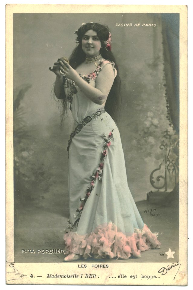 PORCHER, Rita W Étoile. Casino de Paris. 4. As Mlle. 1 Ber in Les Poires. Photo Waléry b