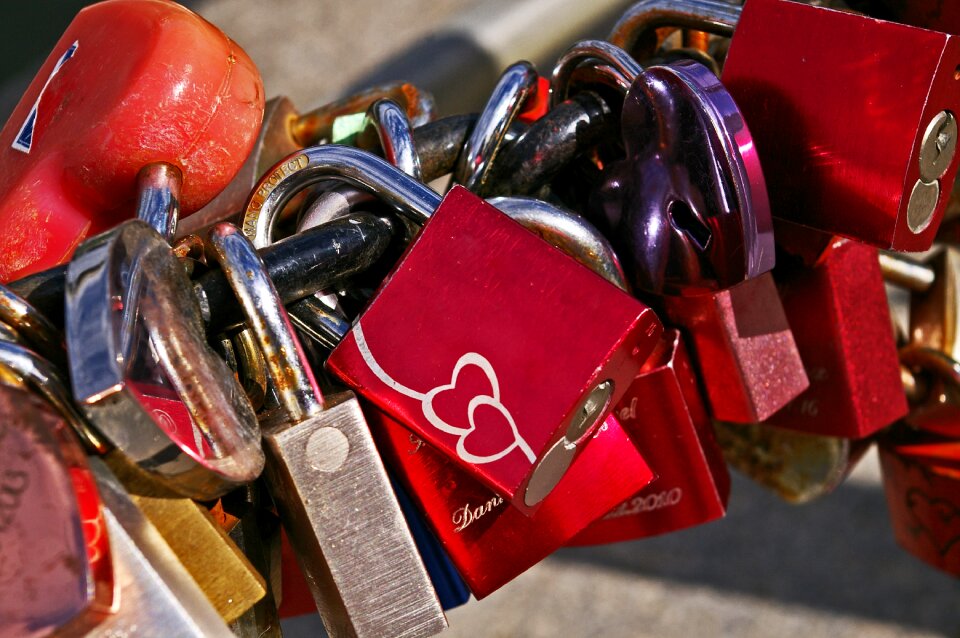 Love locks love symbol metal