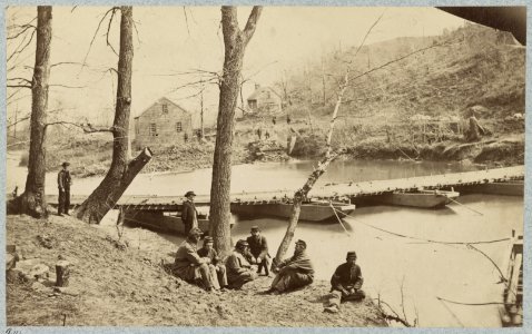 Pontoon bridge across Hazel River, Va., March, 1864 LCCN2012649824