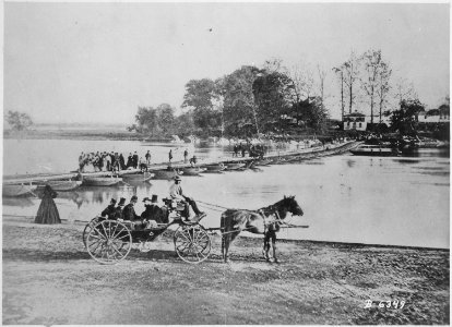 Pontoon bridge between Georgetown and Analostan Island - NARA - 530416