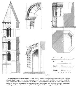 Pontpoint (60), église St-Gervais, dessins par E. Woillez