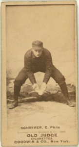 Pop Schriver, Philadelphia Quakers, baseball card portrait LCCN2007686909