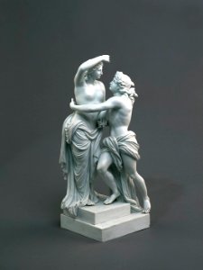 Porslin. Vit figurgrupp - Hero och Leander - Hallwylska museet - 89203