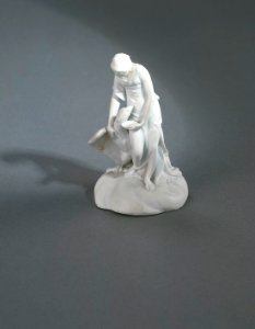Porslin. Vit figurin - Hallwylska museet - 89277