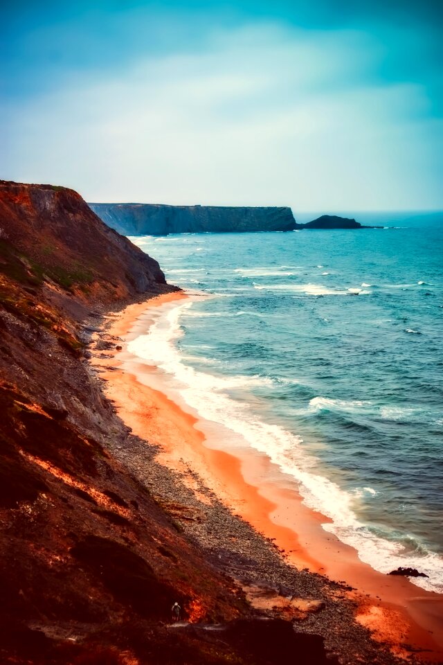Mountains cliff beach