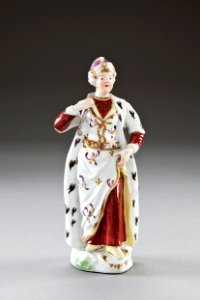 Porslinsfigur föreställande turkisk dam, från 1700-talets andra hälft - Hallwylska museet - 93764