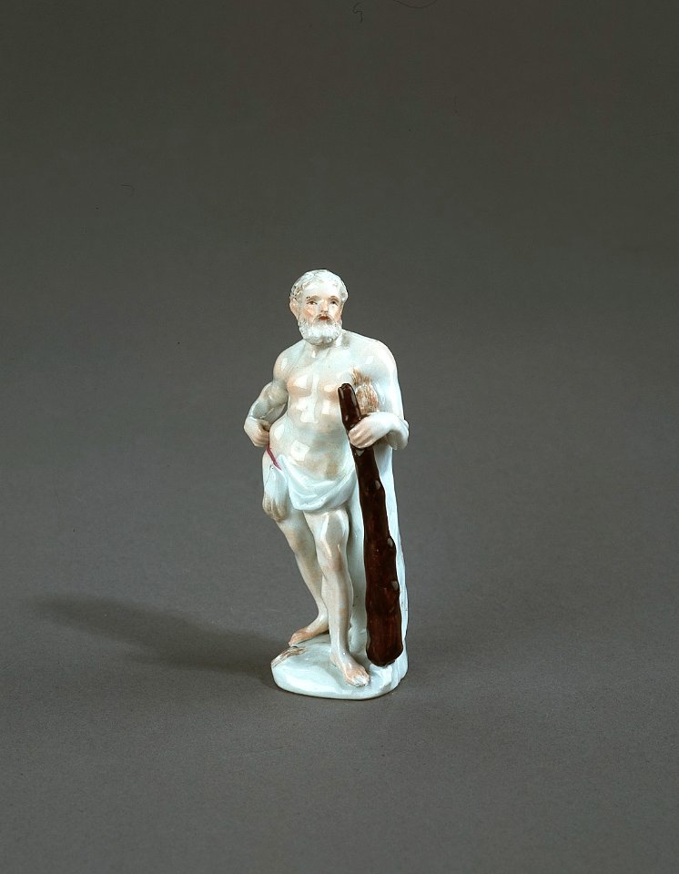 Porslin. Figurin föreställande Herkules - Hallwylska museet - 89253