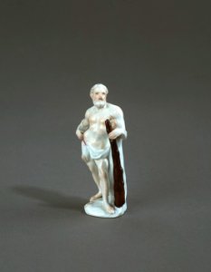 Porslin. Figurin föreställande Herkules - Hallwylska museet - 89253