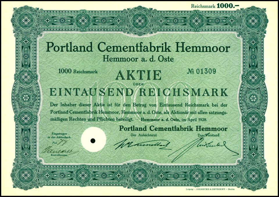 Portland Cementfabrik Hemmoor 1928