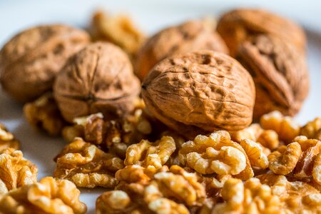 Walnuts nuts fruit bowl