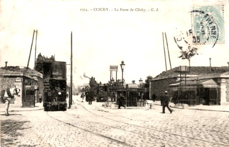 Porte de Clichy Tramway électrique 1904