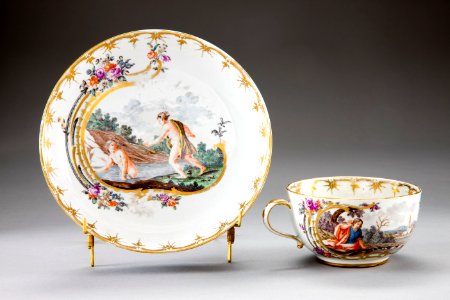Porslins kopp med fat från 1760-talet - Hallwylska museet - 93841