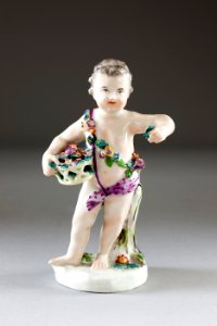 Porslinsfigur föreställande våren, gjord på 1800-talet - Hallwylska museet - 93917