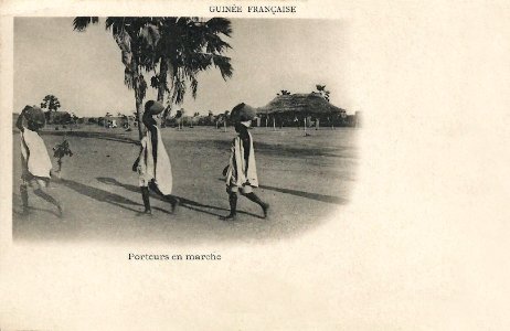 Porteurs en marche (Guinée) photo