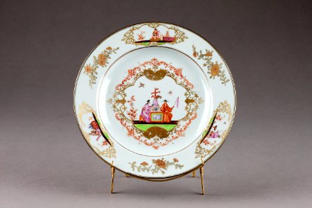 Porslinstallrik gjord i Kina på 1700-talet - Hallwylska museet - 96076