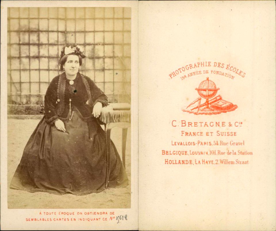 Portrait d'une femme (C. Bretagne & Cie, ca 1865)