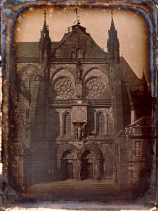 Portail sud de la cathédrale de Strasbourg vers 1852