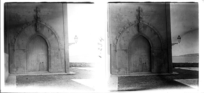 Portal d'una capella gòtica de Palma de Mallorca