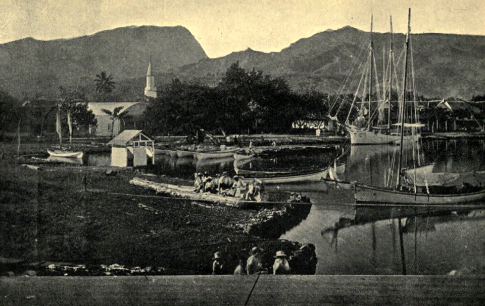 Port of Papeete, Tahiti, by Coulon