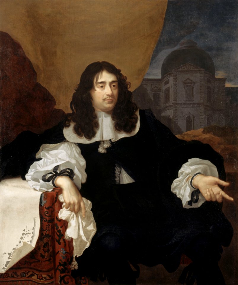 Portrait of a man with the Louvre – Les collections du château de Versailles