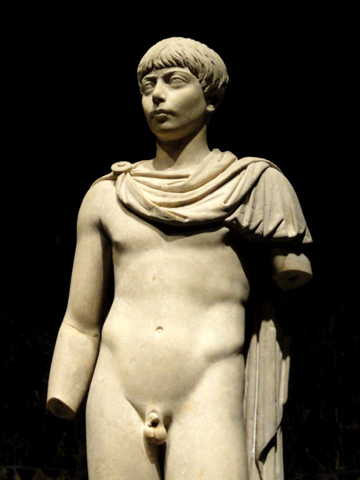 Portrait of a Roman Youth (detail), Italy, mid 2nd centry CE - Nelson-Atkins Museum of Art - DSC08191