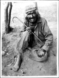 Portrait of an old Havasupai man, ca.1900 (CHS-4697)