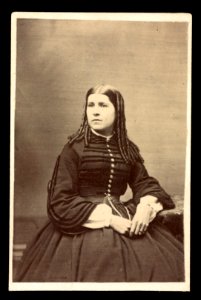 Portrait of an unidentified woman, seated, facing left) - Usher & Davis, photographers, no. 27 Market Square, Portland, Maine LCCN2016653195