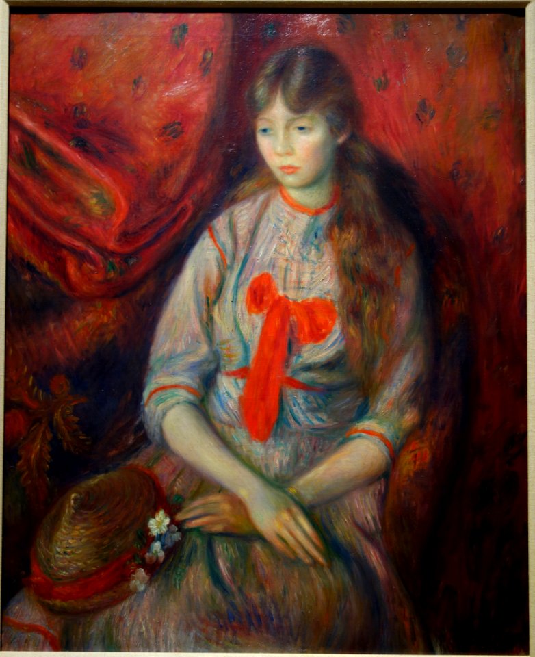 Portrait of a Young Girl by William James Glackens, c. 1915, oil on canvas - New Britain Museum of American Art - DSC09468
