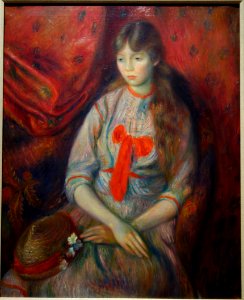 Portrait of a Young Girl by William James Glackens, c. 1915, oil on canvas - New Britain Museum of American Art - DSC09468
