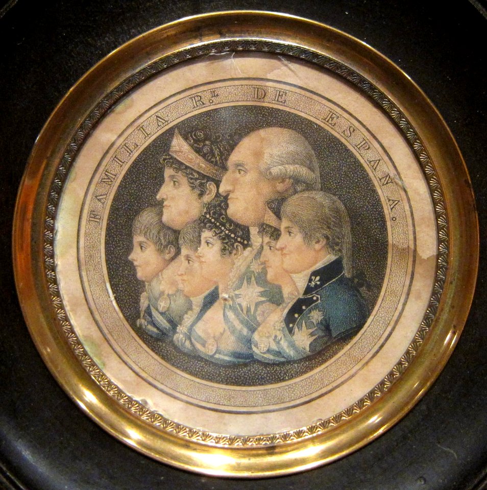 Portrait of Carlos IV and Family, colored stipple engraving, Honolulu Museum of Art, 3.10752