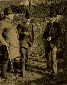 Portrait of Arnold ('Nol') Ising, Eduard Karsen and P.C. Eilers of Henri Karsen