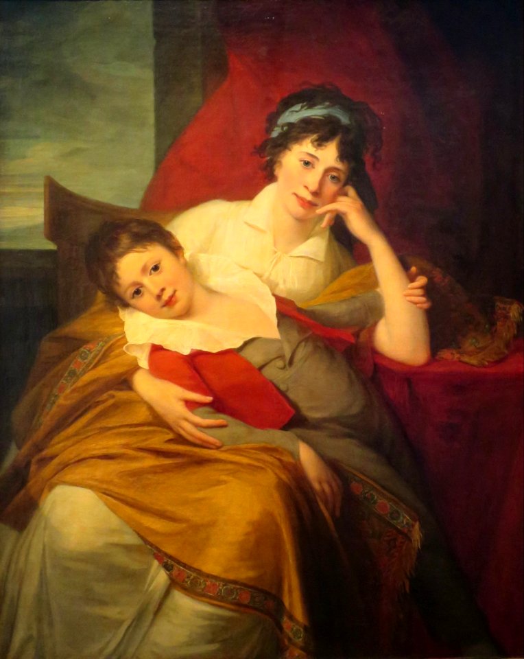 Portrait of Catherine Muravyova with her son Nikita Muravyov