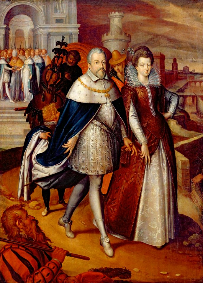 Portrait of Ferdinand I Grand Duke of Tuscany, and his Niece Marie, future wife of Henri IV