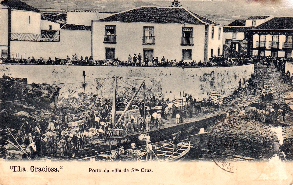 Porto da Vila de Santa Cruz da Graciosa, ilha Graciosa, Açores, Arquivo de Villa Maria, Angra do Heroísmo, Açores.