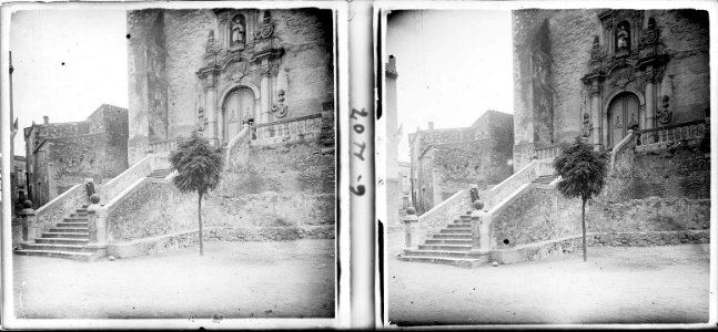 Portal i escales d ' una església de Llançà photo