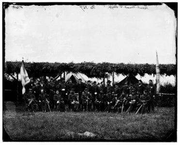 Portrait of Maj. Gen. George G. Meade, officer of the Federal Army, and staff, vicinity of Washington, D.C., June 1865 LOC cwpb.03778