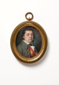 Portrait d'homme à la veste brune, ruban orangé et jaune - Nationalmuseum - 212687