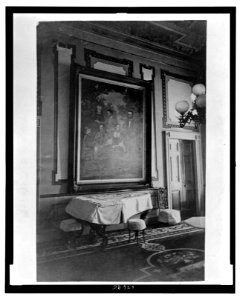 Portrait of the Grant family above a piano in the Red Room of the White House LCCN2008676735