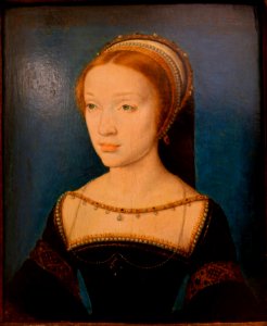 Portrait of a Young Woman, probably Jacqueline de Rohan, by Corneille de Lyon, probably painted at Lyon, c. 1535-1536, oil on oak - Bode-Museum - DSC03351