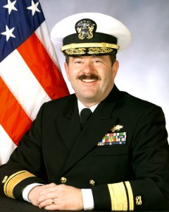 Portrait of US Navy Rear Admiral (lower half) Michael K. Loose