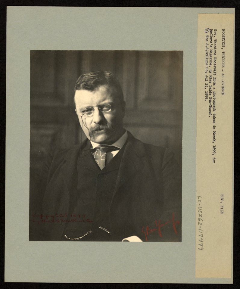 Portrait of Theodore Roosevelt as Governor, 1899 LCCN96524000