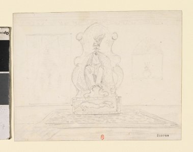 Portrait au crayon de Naser ed-Din, shah d'Iran (par Arthur de Gobineau)
