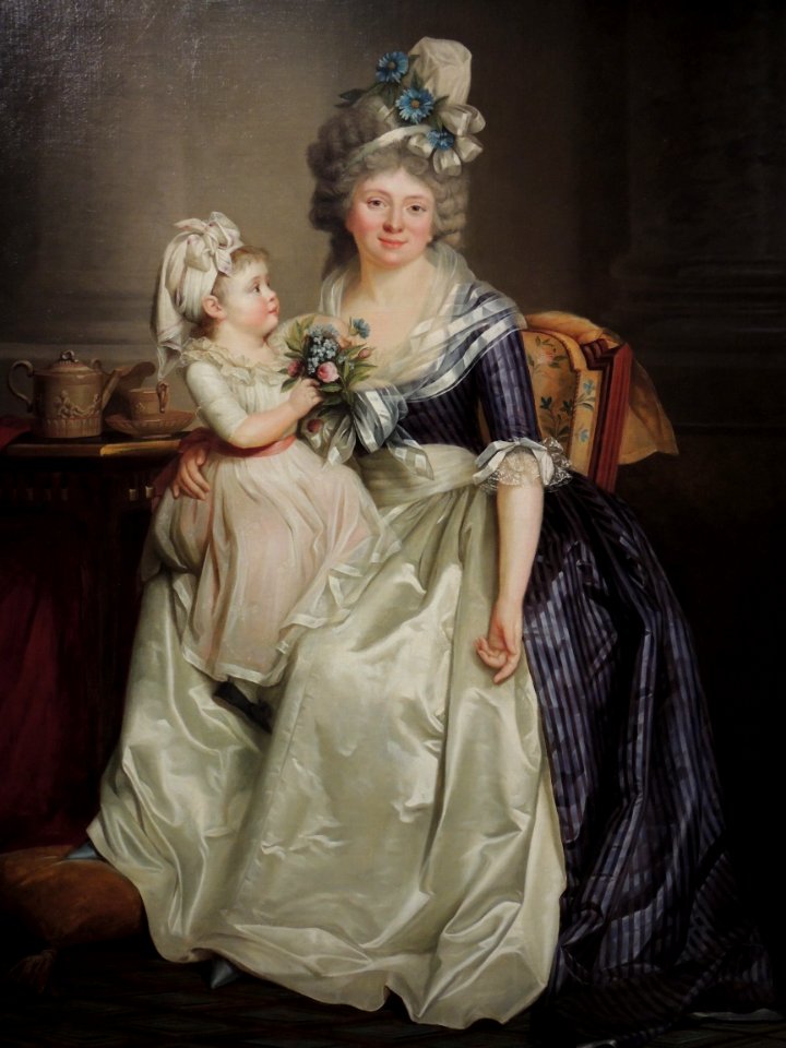 Portrait d'une femme tenant sa fille sur les genoux (Ducreux)