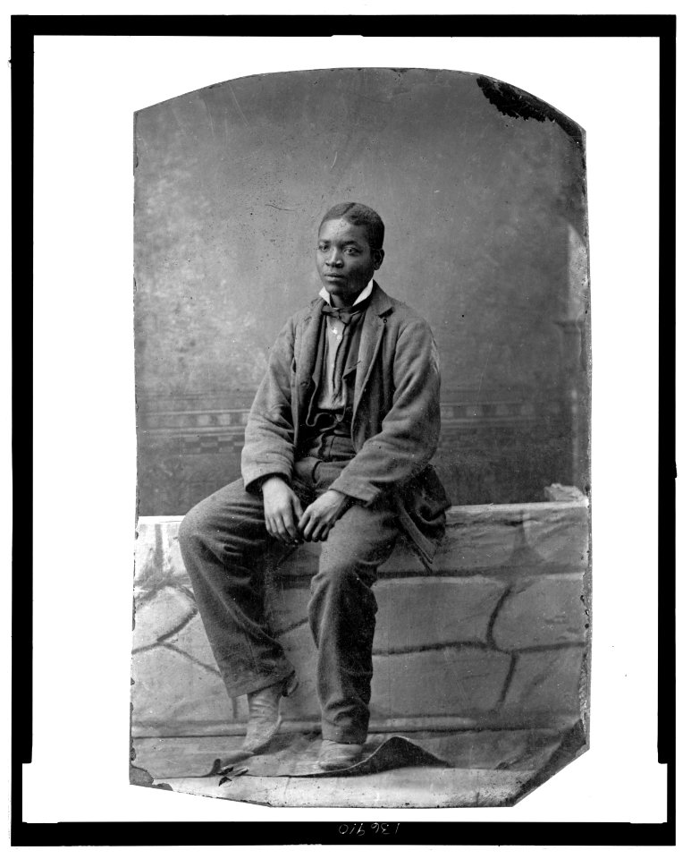 Portrait of young African American man, seated LCCN2006688032